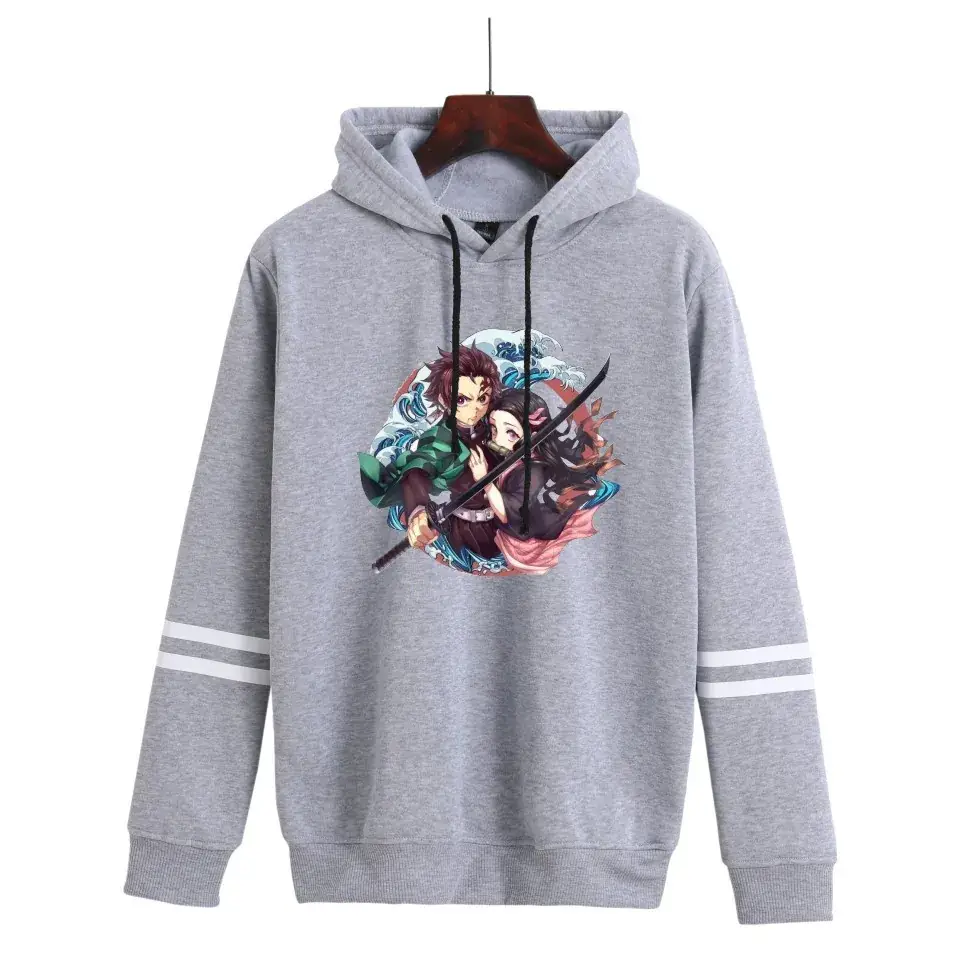 Red Hooded Sweatshirt with White Graphic Print for Men Women