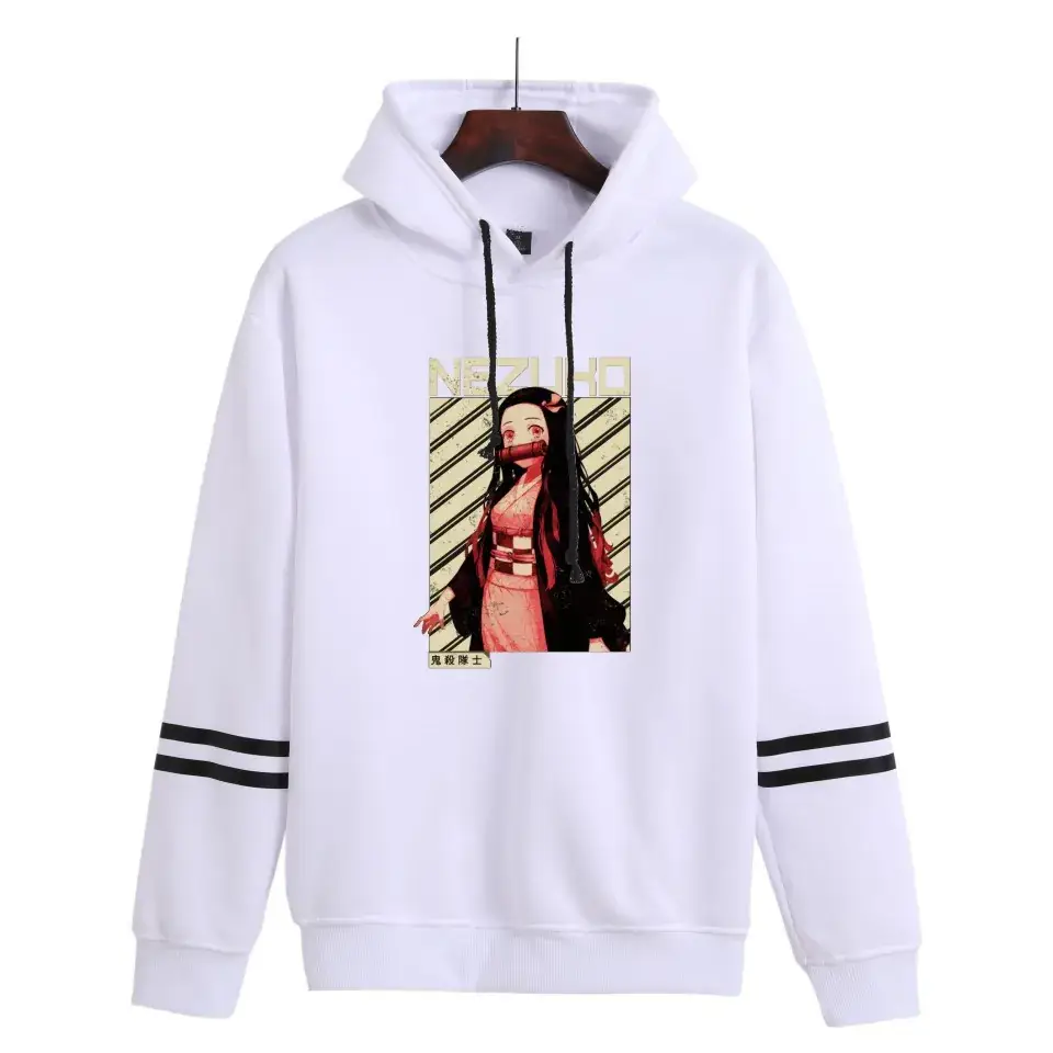 Red Hooded Sweatshirt with White Graphic Print for Men Women