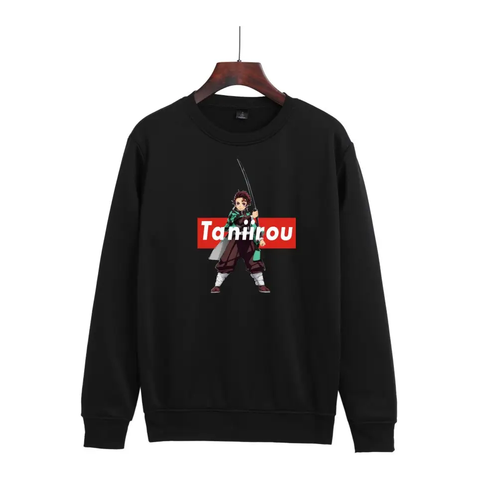 Tanru Ghost Print Sweatshirt Grey for Men Women