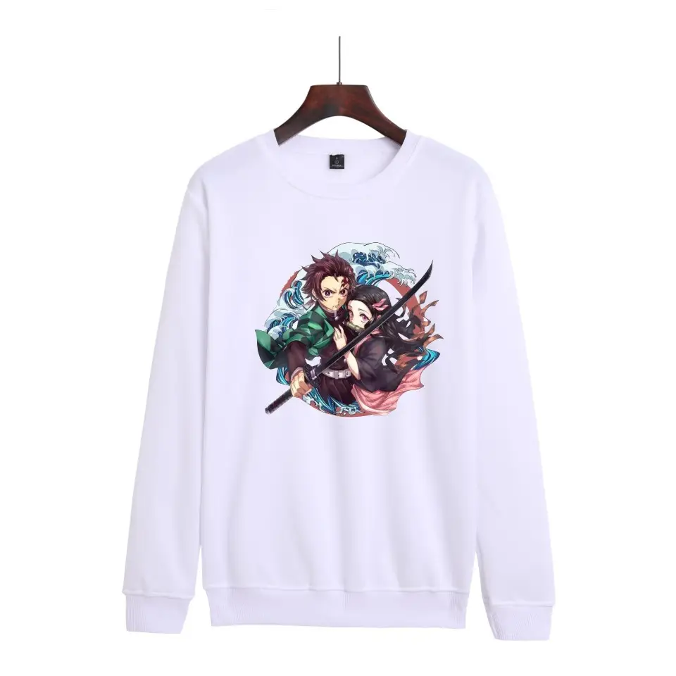 Tanru Ghost Print Sweatshirt Grey for Men Women