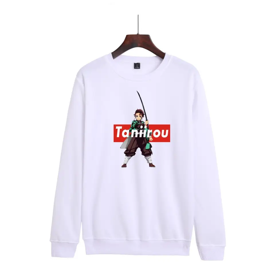 Tanru Ghost Print Sweatshirt Grey for Men Women