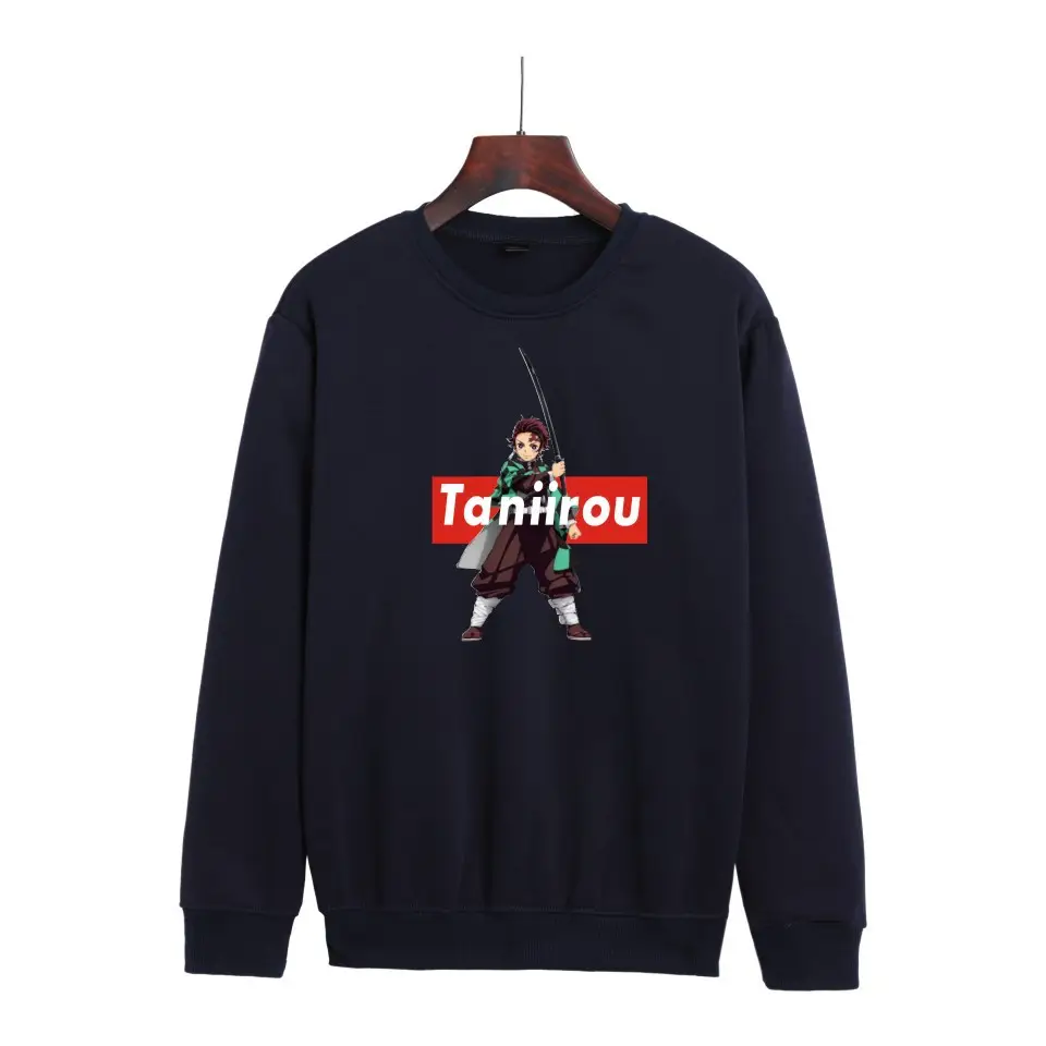 Tanru Ghost Print Sweatshirt Grey for Men Women