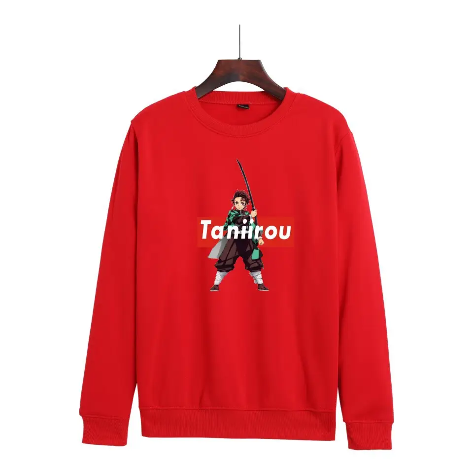 Tanru Ghost Print Sweatshirt Grey for Men Women