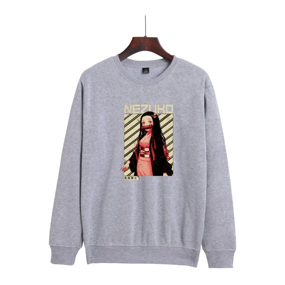 Tanru Ghost Print Sweatshirt Grey for Men Women