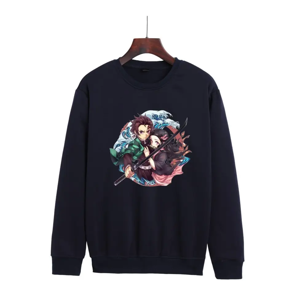 Tanru Ghost Print Sweatshirt Grey for Men Women