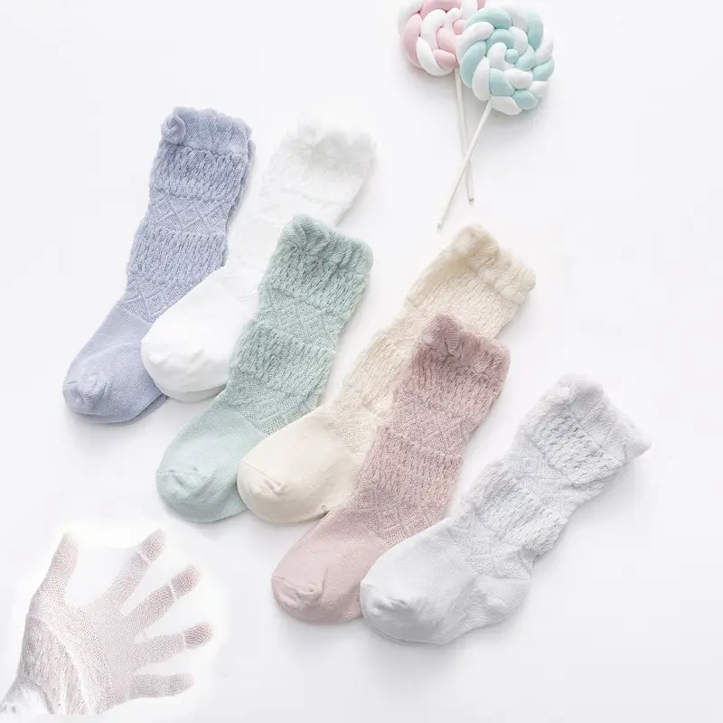 2025 Spring Baby Mesh Knee Socks Ultra-Thin Mid-Length - Image 8