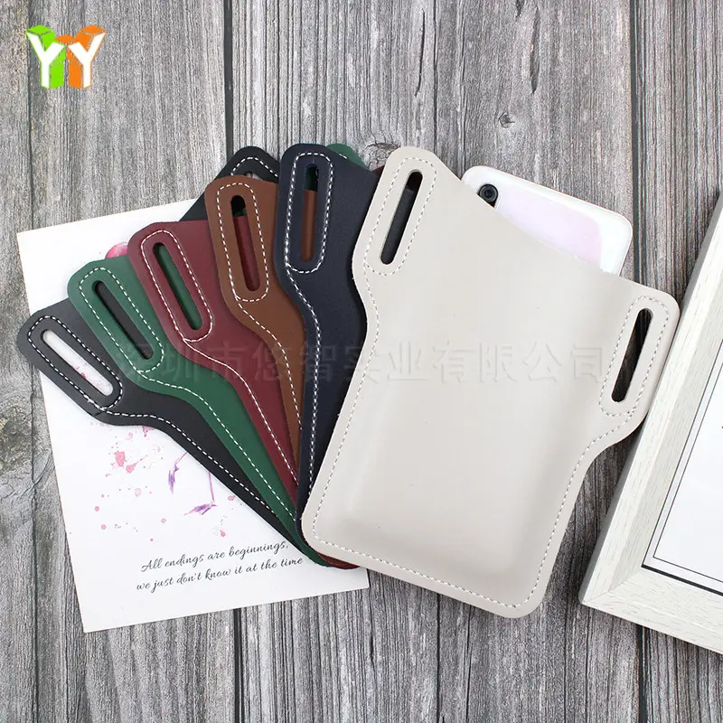 Portable PU Leather Waist Phone Bag with Tool Storage