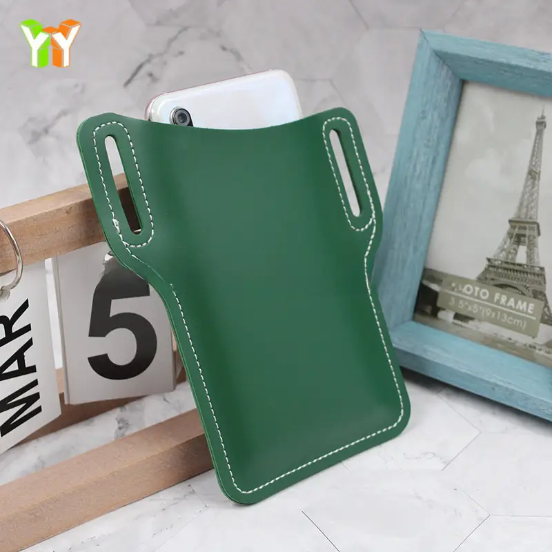 Portable PU Leather Waist Phone Bag with Tool Storage