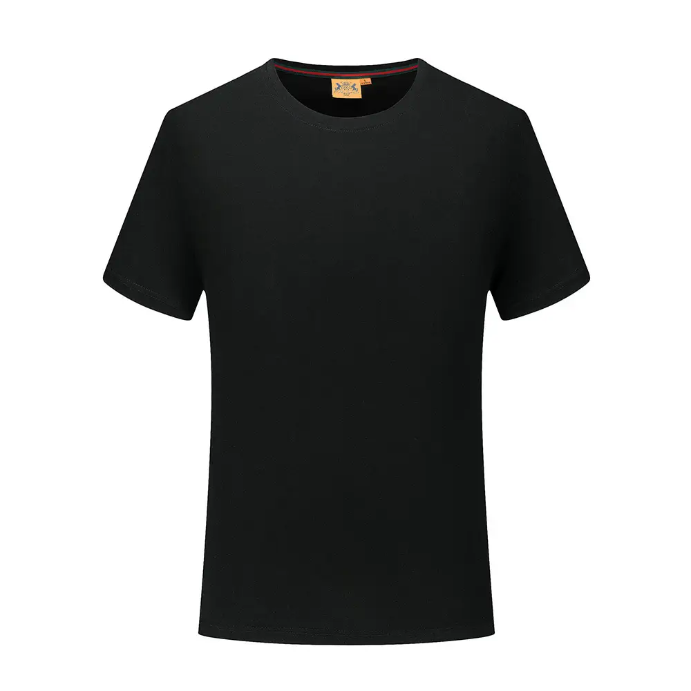 Men Grey Round Neck T-Shirt Short Sleeve - Image 5