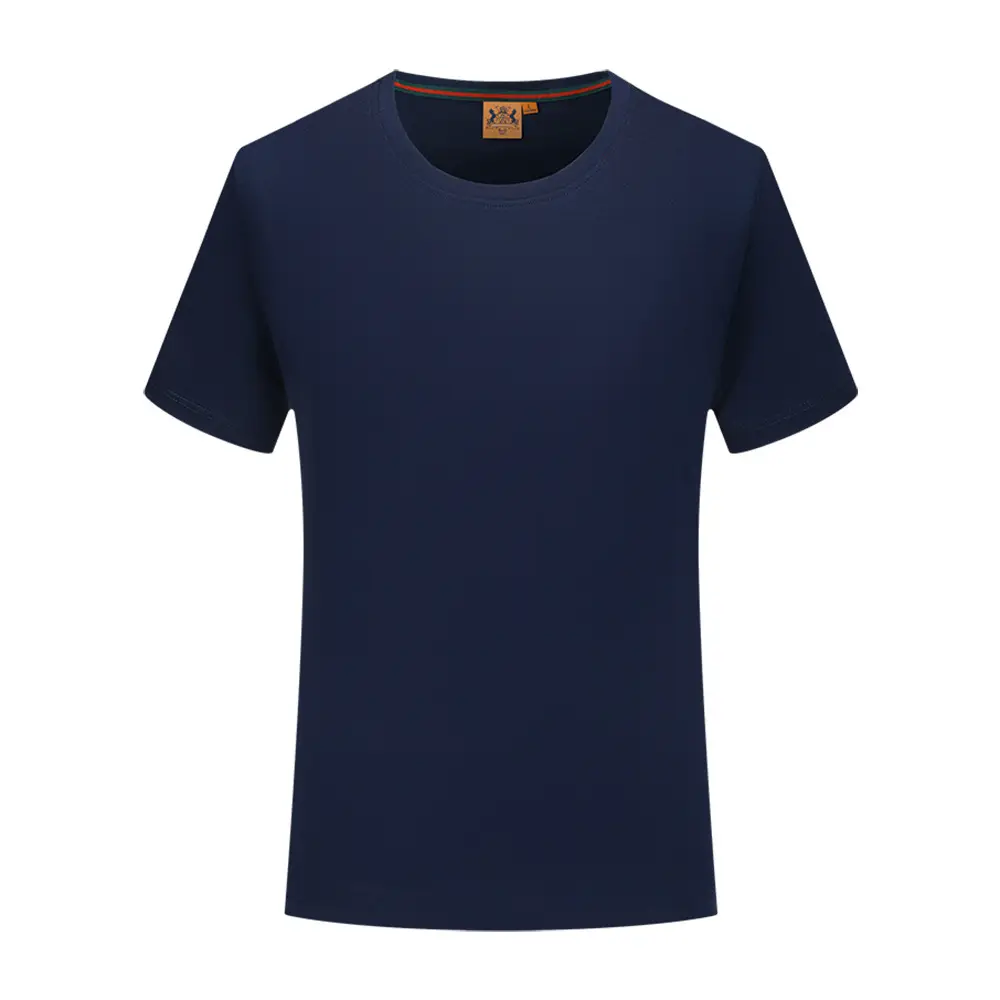 Men Grey Round Neck T-Shirt Short Sleeve - Image 6