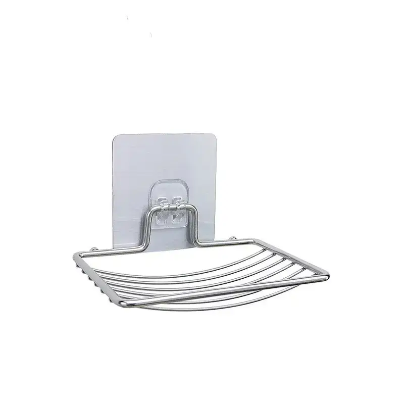 Stainless Steel Wall-Mounted Soap Rack with Double Layer Storage - Image 5