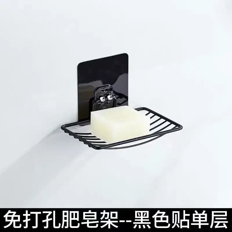 Stainless Steel Wall-Mounted Soap Rack with Double Layer Storage - Image 8