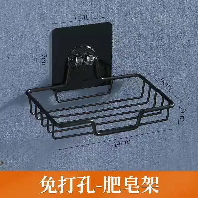 Stainless Steel Wall-Mounted Soap Rack with Double Layer Storage - Image 9