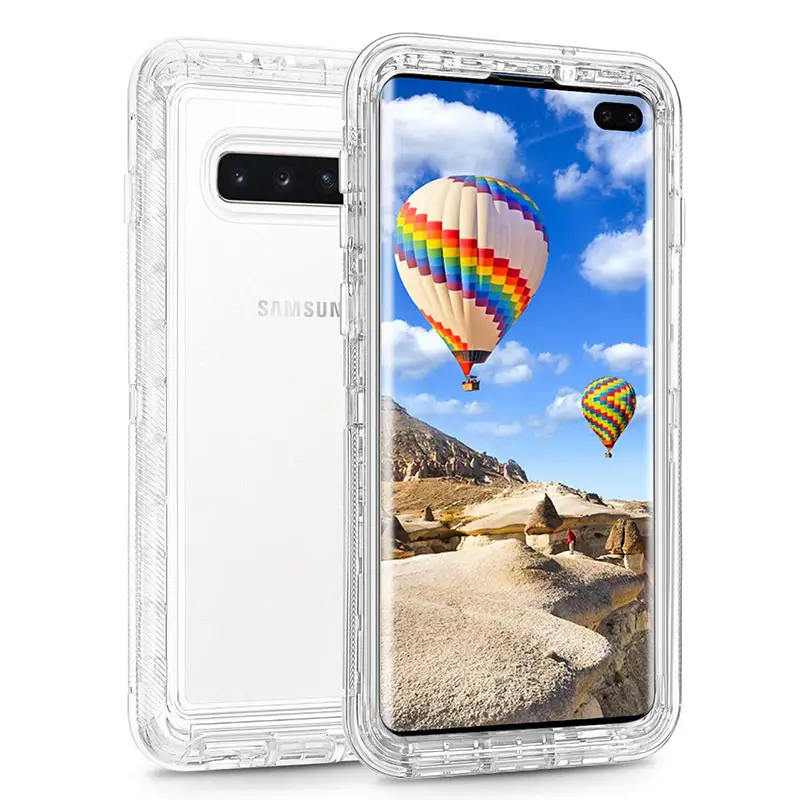 Transparent Triple-Protection Phone Case for Samsung S10 Plus - Image 8