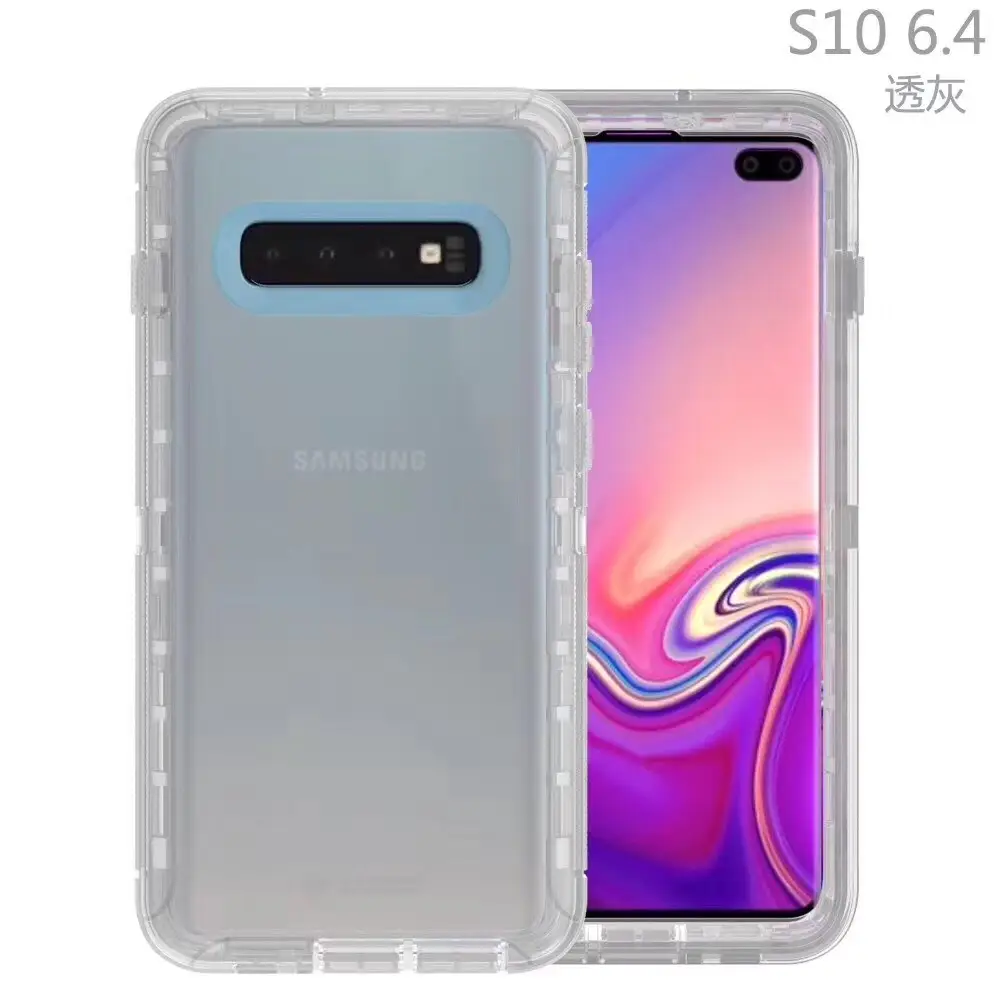 Transparent Triple-Protection Phone Case for Samsung S10 Plus - Image 9