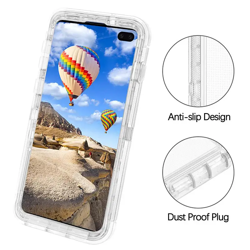 Transparent Triple-Protection Phone Case for Samsung S10 Plus — feature 5