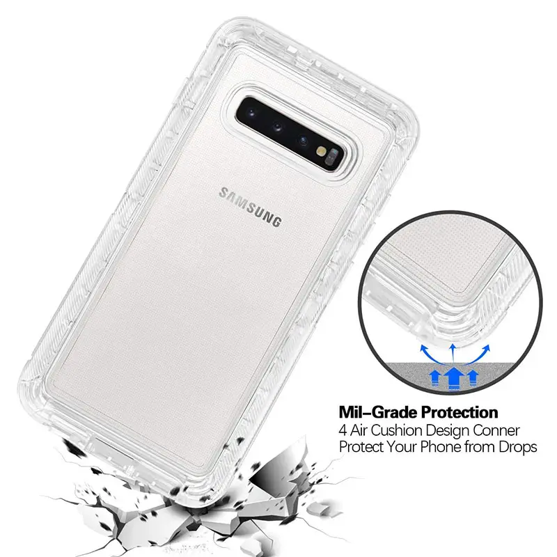 Transparent Triple-Protection Phone Case for Samsung S10 Plus — feature 6