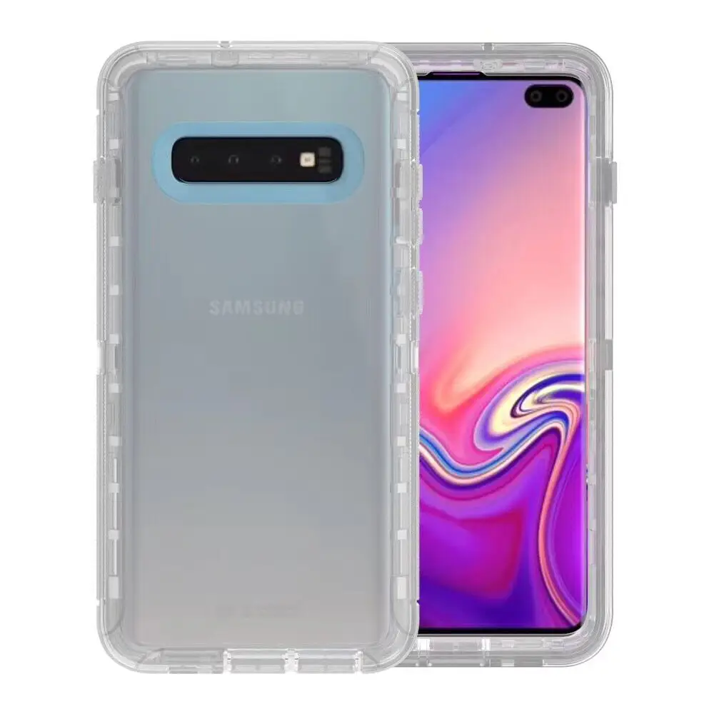 Transparent Triple-Protection Phone Case for Samsung S10 Plus - Image 2