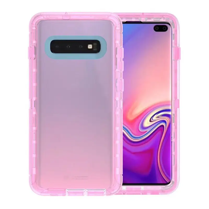 Transparent Triple-Protection Phone Case for Samsung S10 Plus - Image 3