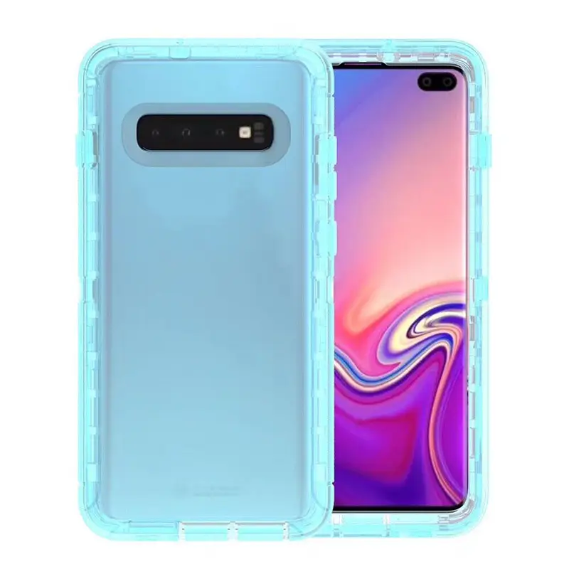 Transparent Triple-Protection Phone Case for Samsung S10 Plus - Image 4