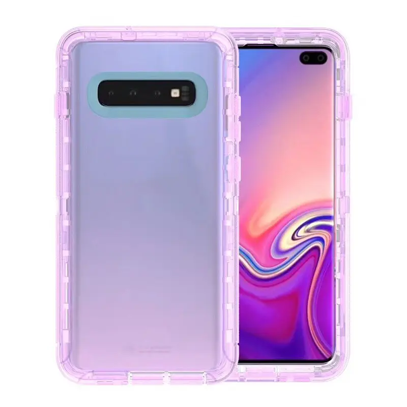 Transparent Triple-Protection Phone Case for Samsung S10 Plus - Image 5