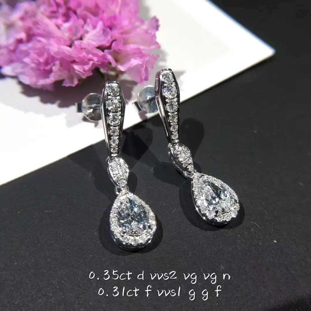 Long Drop Zircon Earrings European American Wholesale - Image 2