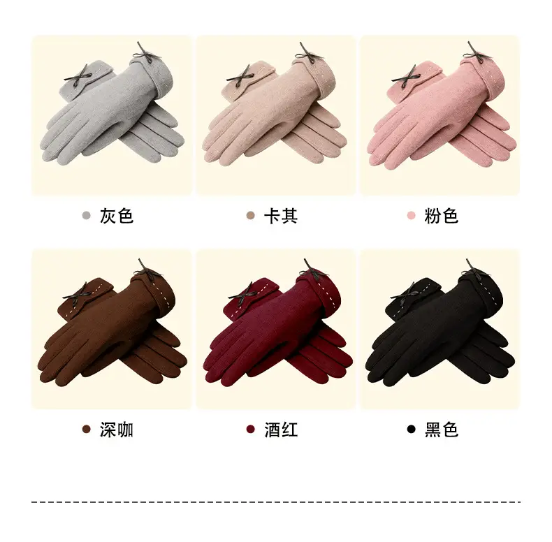 Women Wool Fleece Lined Winter Gloves Warm Touchscreen — feature 10