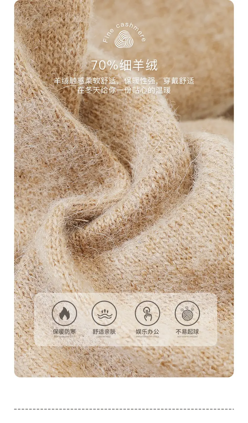 Women Wool Fleece Lined Winter Gloves Warm Touchscreen — feature 3