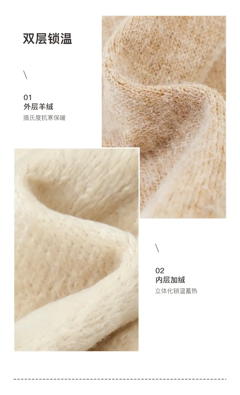 Women Wool Fleece Lined Winter Gloves Warm Touchscreen — feature 4