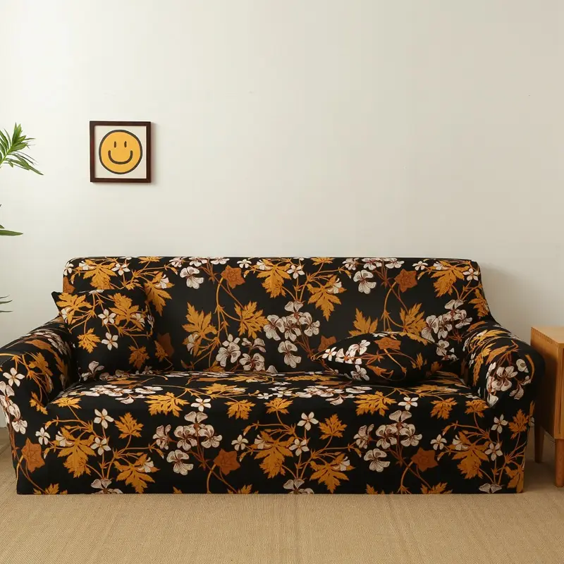 Branbird Silk Sofa Cover All-In-One Solid Color 3-Seater - Image 4