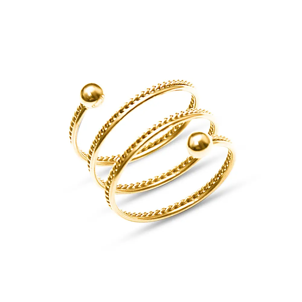 French Niche Double Layer Steel Ring Variety - Image 7