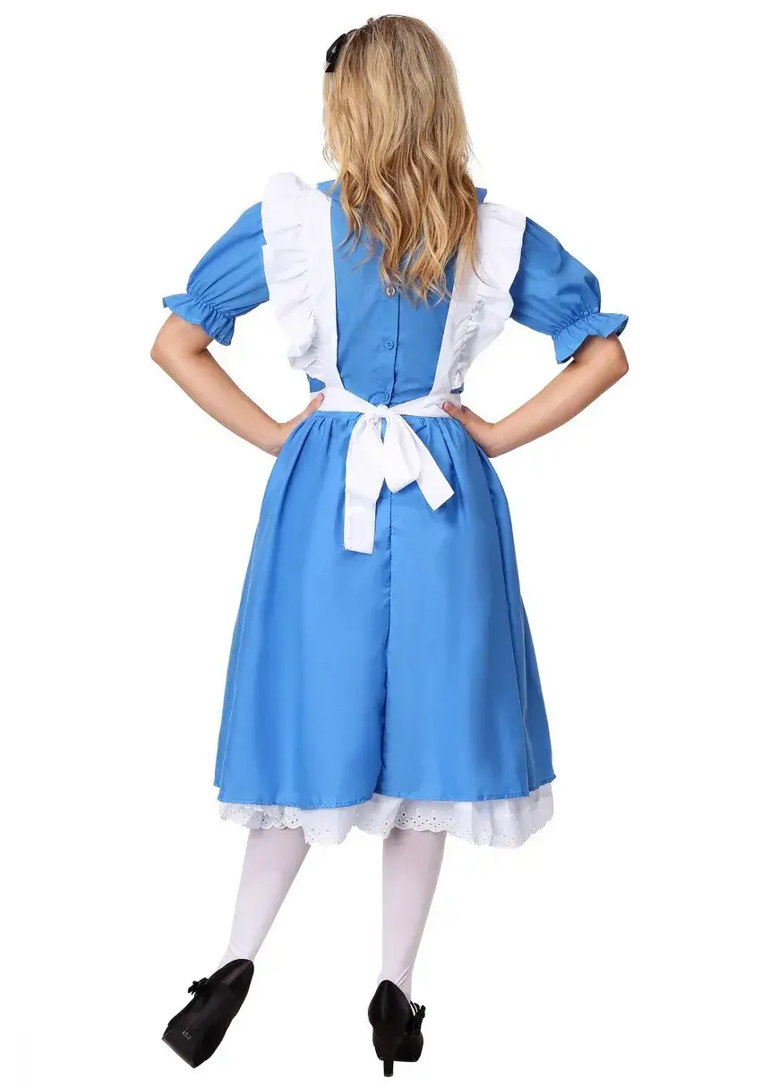 Maid Costume for Girls & Adults Blue White Dress — feature 5
