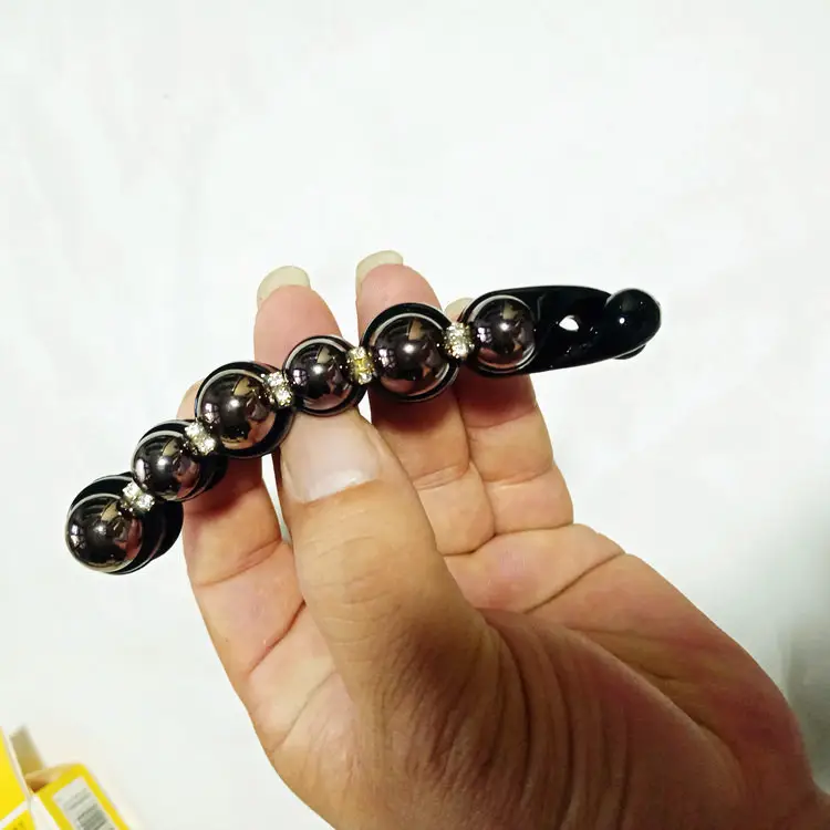 Korean Pearl Banana Hair Clips Vertical Twist Clip - Image 4