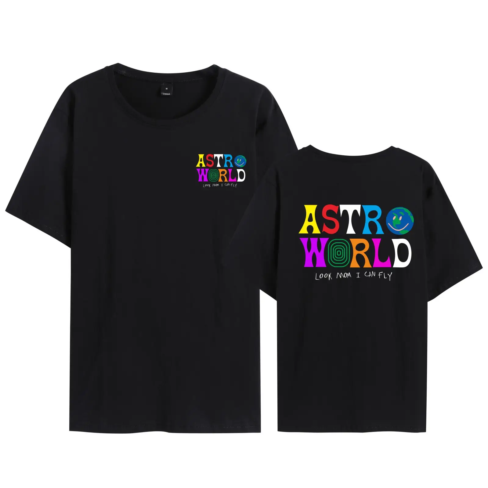 Men Black T-Shirt Ast Personality Printed Set - Image 15