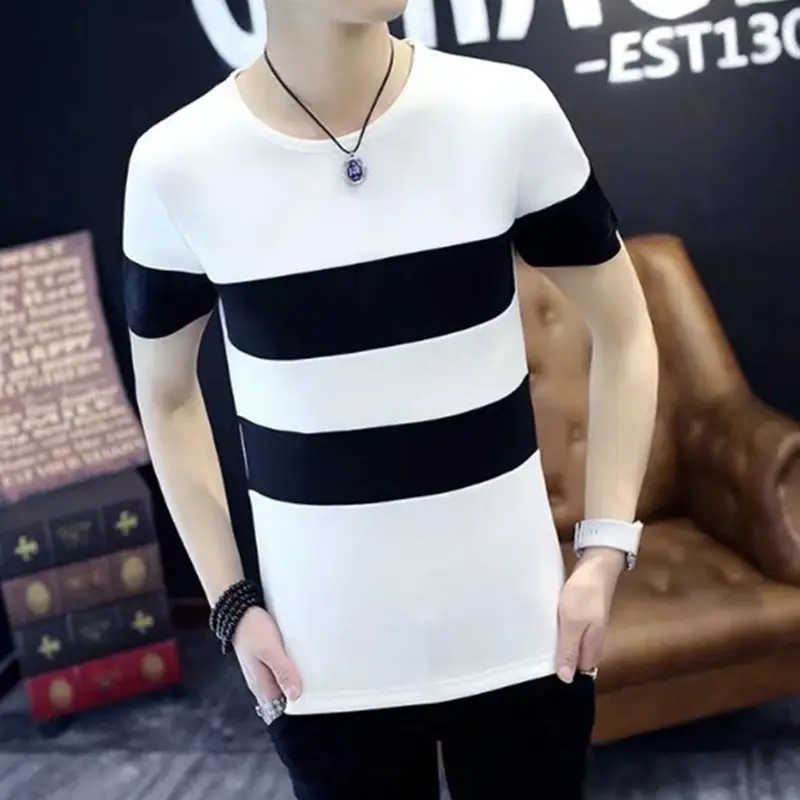 20 Summer Thin Striped T-Shirt for Teenagers - Image 7