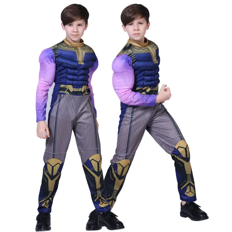 Halloween Avengers Children Anime Muscle Performance Suit US Team Superman Thanos Iron Man Panther cos