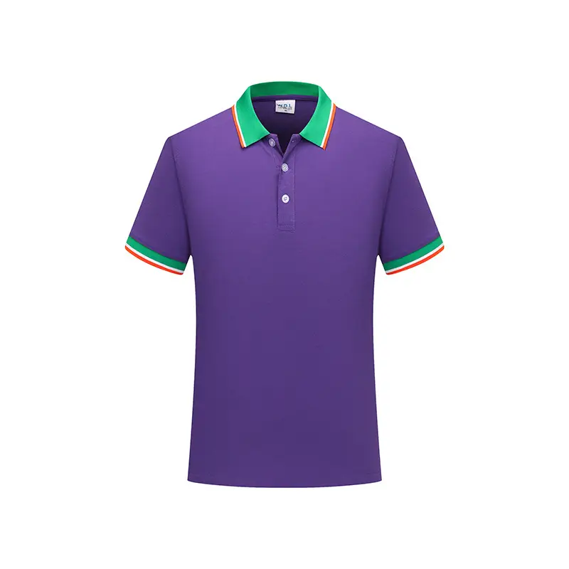 Factory Summer Polo Shirt Sweat Absorbent Blue - Image 3