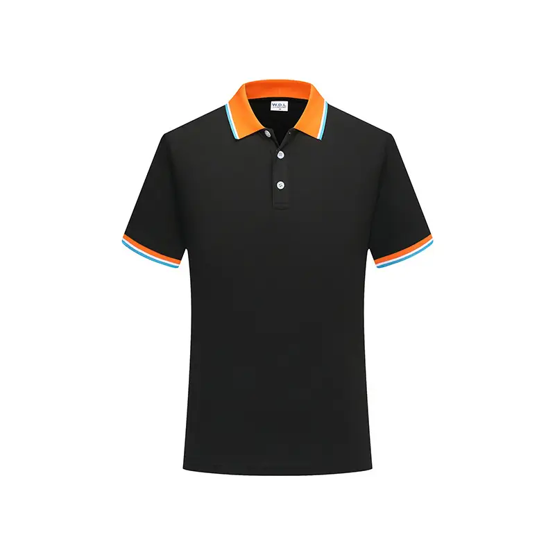 Factory Summer Polo Shirt Sweat Absorbent Blue - Image 5