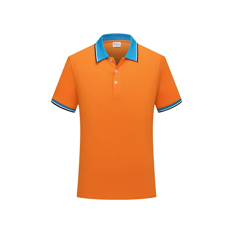 Factory Summer Polo Shirt Sweat Absorbent Blue - Image 7