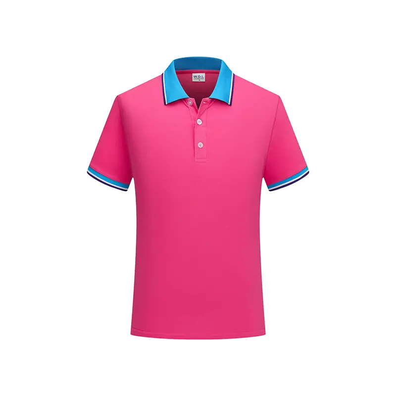 Factory Summer Polo Shirt Sweat Absorbent Blue - Image 9