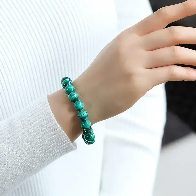 Green Crystal Peacock Bracelet for Men Women - Image 5