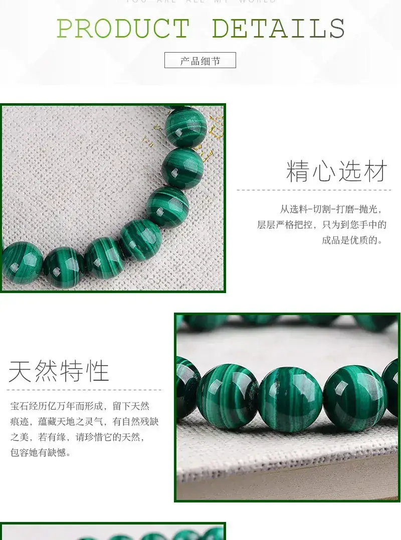 Green Crystal Peacock Bracelet for Men Women — feature 5