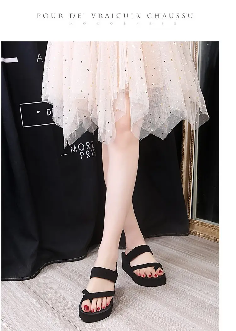 Women Black High-Heel Sandals Flip Flops 2024 — feature 7
