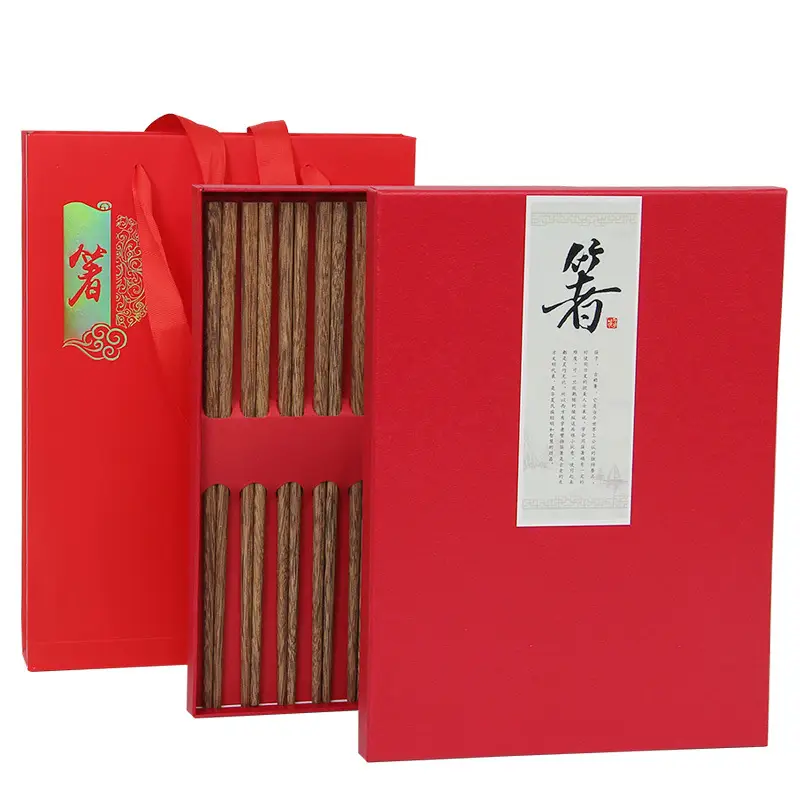 Red Wooden Chopsticks Paint-Free Wax-Free Chicken Wing Gift Set - Image 13