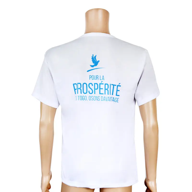Men White T-Shirt with Presidential Campaign Print