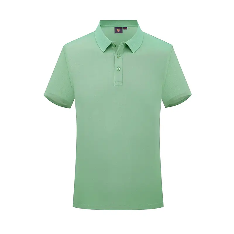 Yellow Tencel Cotton Polo Shirt Short Sleeve