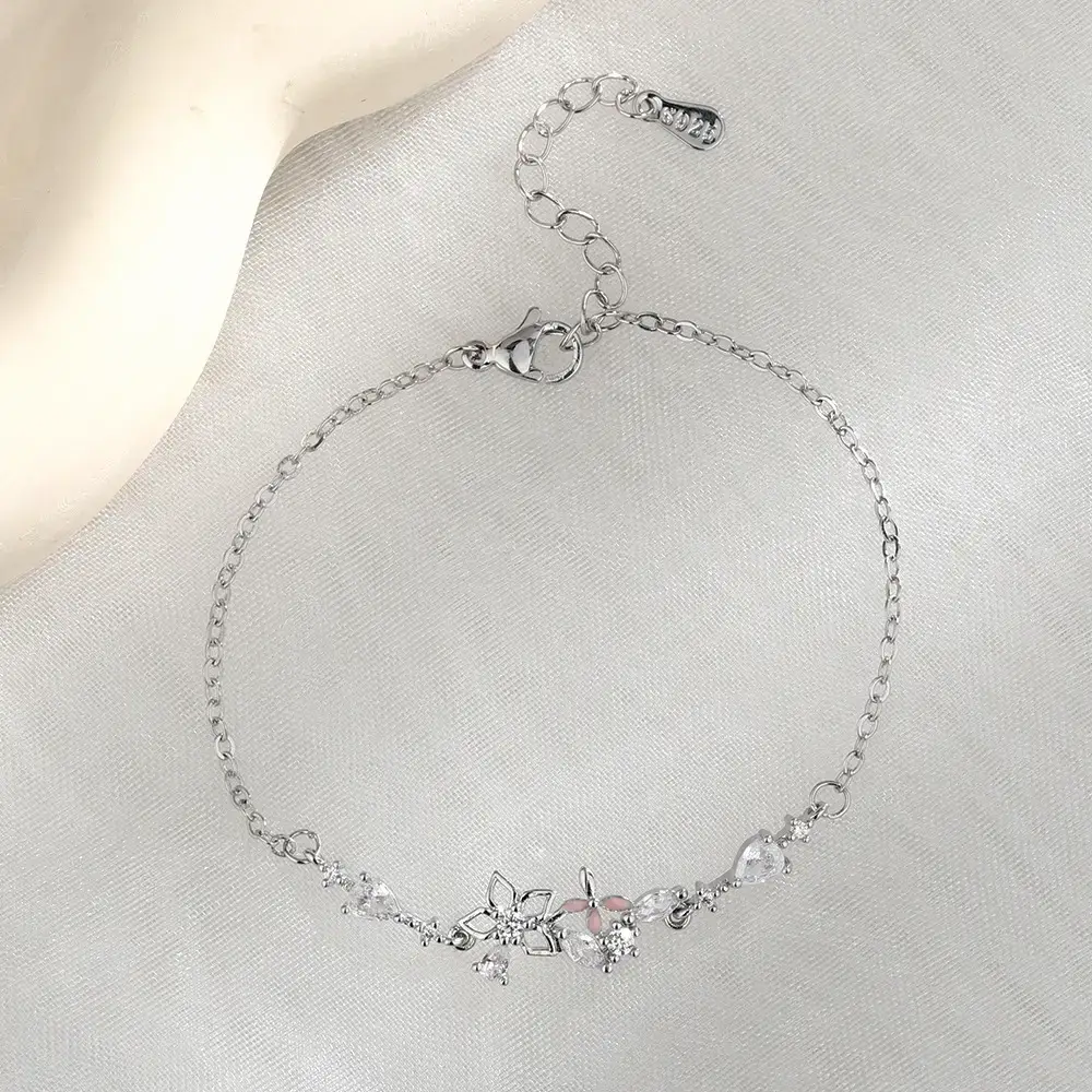 Flash Diamond Flower Bracelet for Women