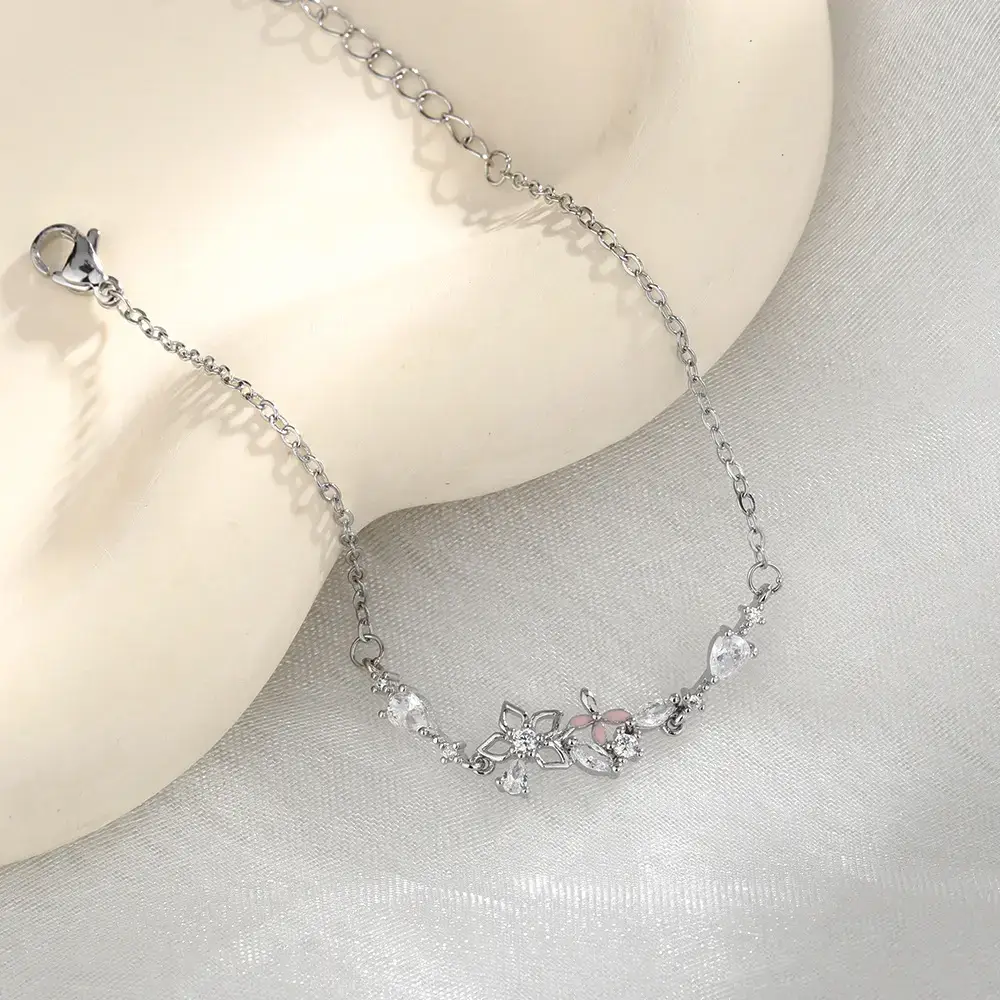 Flash Diamond Flower Bracelet for Women