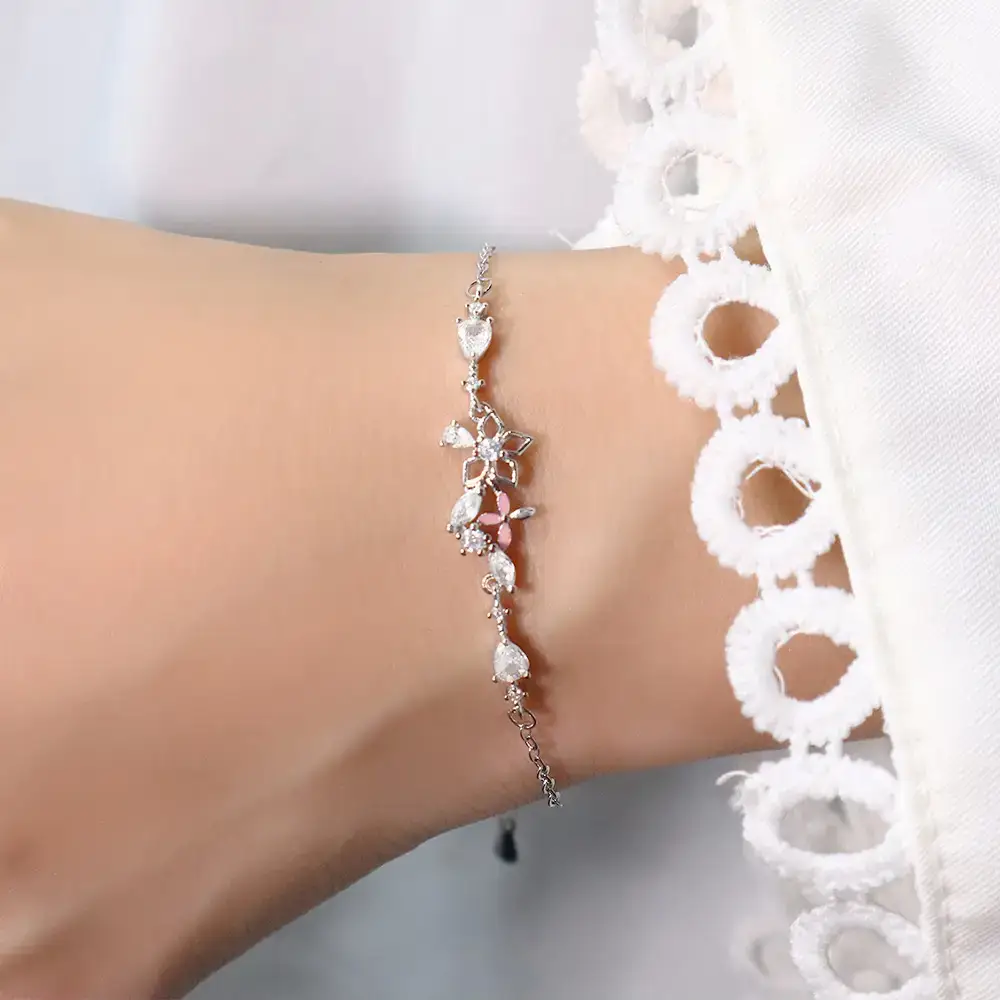 Flash Diamond Flower Bracelet for Women
