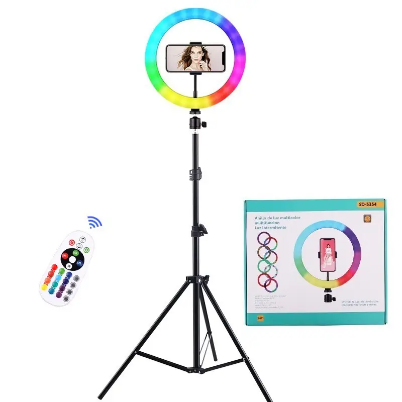 RGB Ring Light for Selfie Photo Tripod Stand